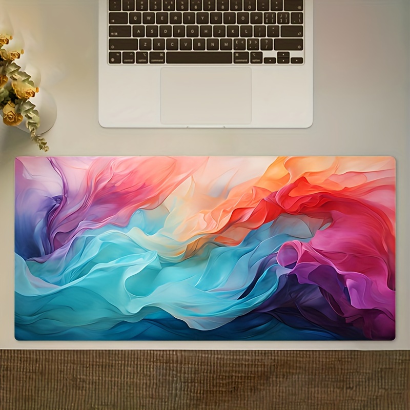 Office Tech Decor - Large Abstract Color Mouse Pad Tech