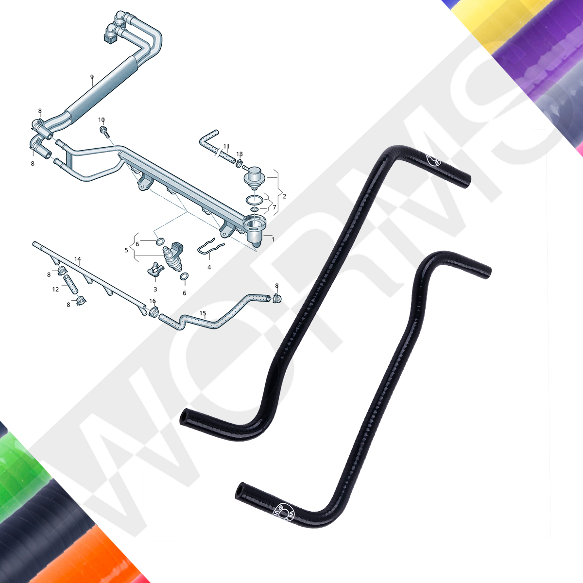 Laminator A3 Hot - Silicone Fuel Line Hose Tube Kit