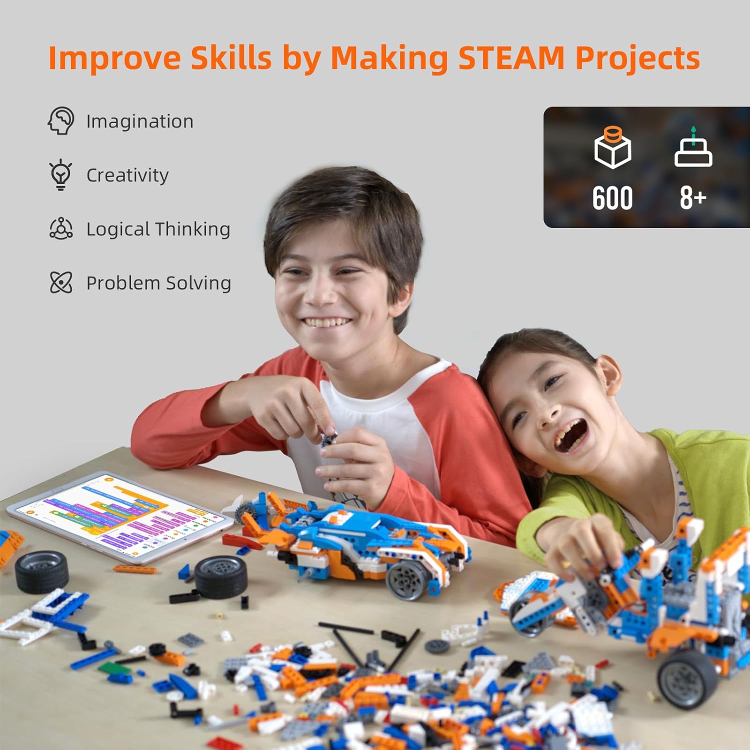 Modern STEM Robot Building Kit - Office Tech Decor 评论和价格