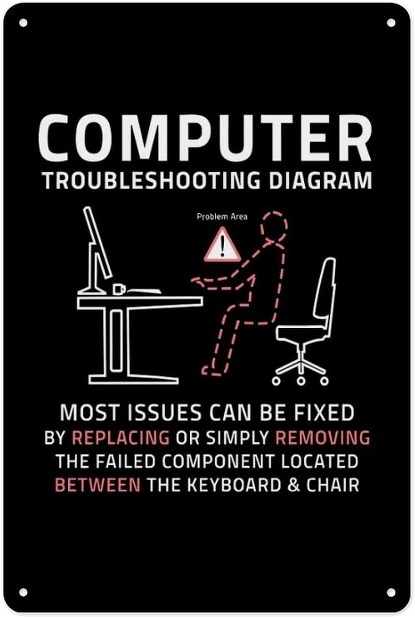 Metal Tin Sign 8 X 12 Inch - F - Office Tech Room 评论和价格