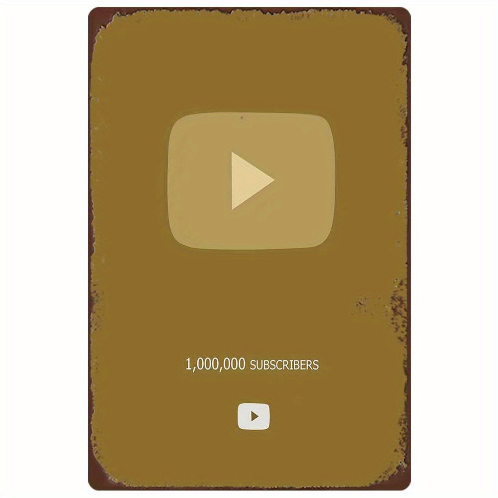 Retro Metal Sign 2D Flat YouTu - Office Youtuber 评论和价格