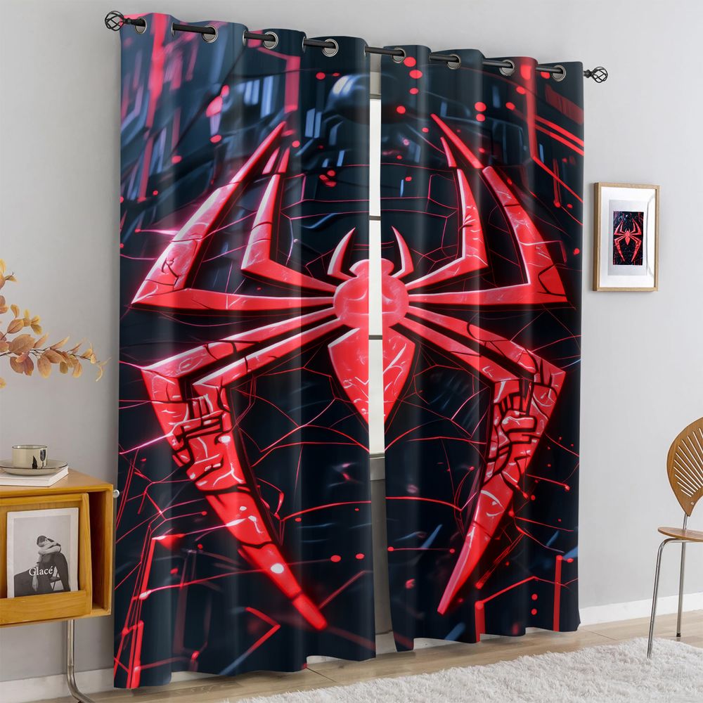 Spider Print Curtains Futurist - Office Tech Room 评论和价格