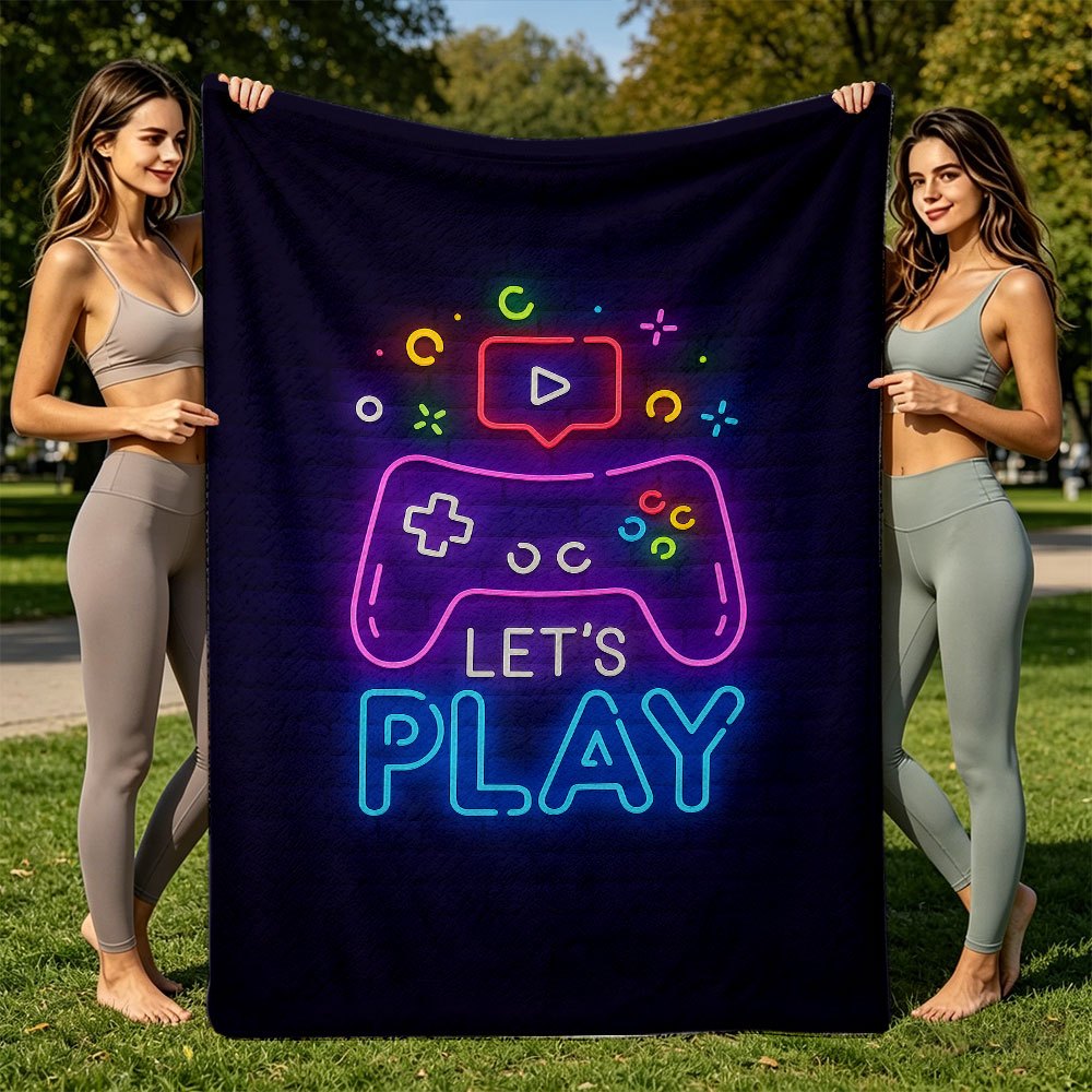 Vibrant Gamepad Tech Art Throw - Office Tech Decor 评论和价格